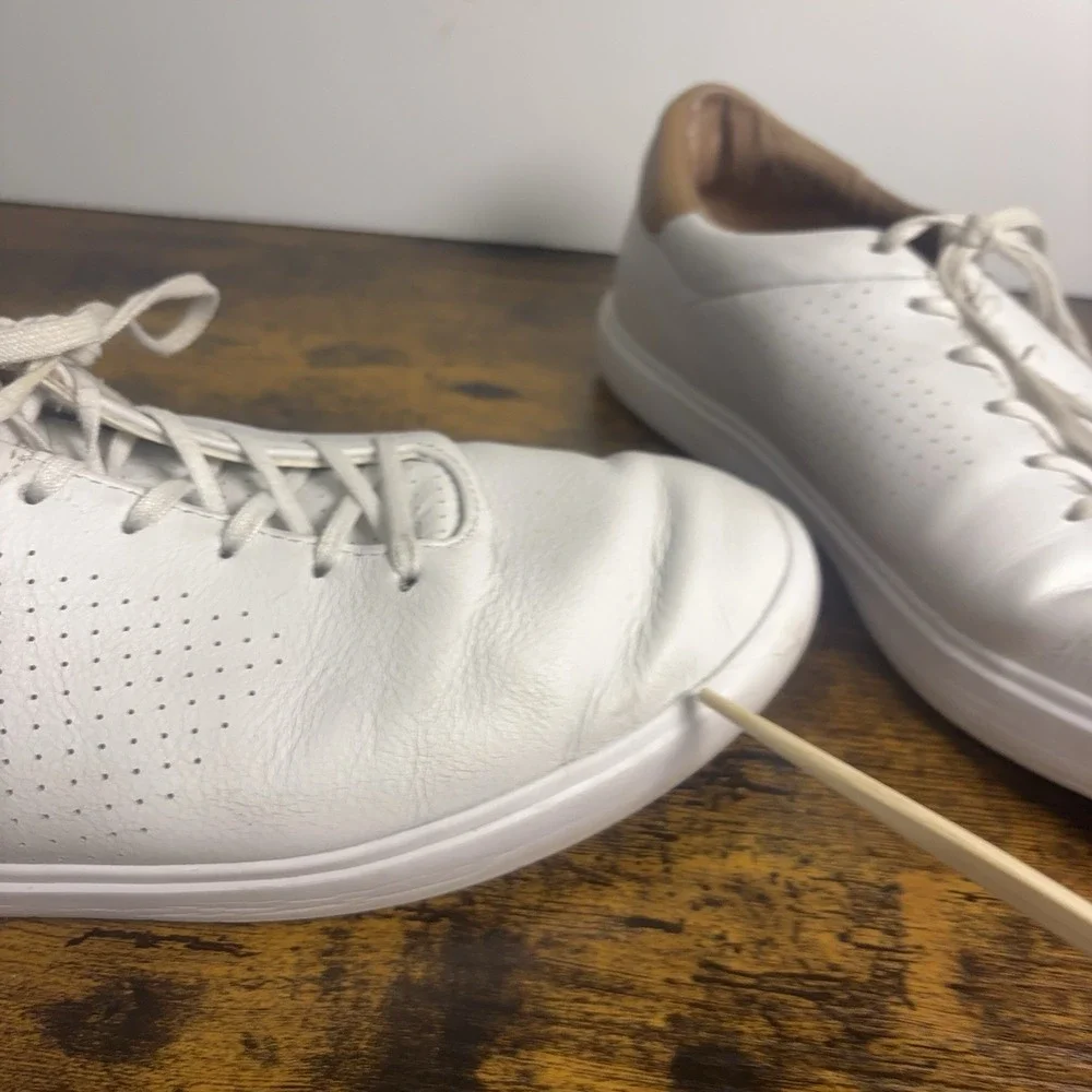 Travis Mathew Cuater Sneakers Mens Sz 13 White Leather Golf Vented